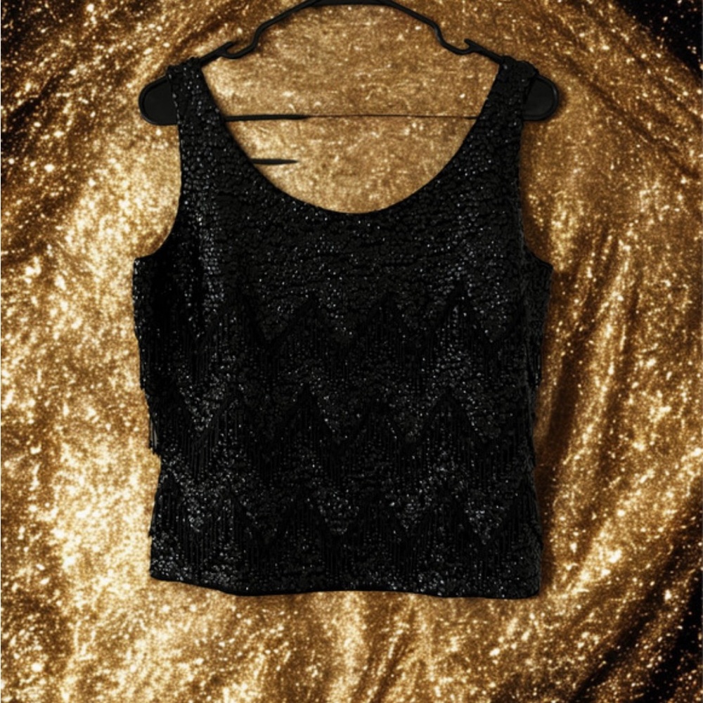 Exquisite Black Sequin  Top